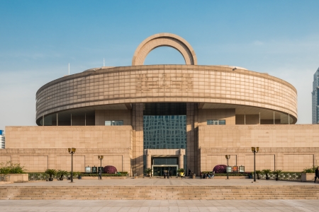 Shanghai, China - April 7, 2013: shanghai museum on people square  at the city of Shanghai in China on april 7th, 2013のeditorial素材