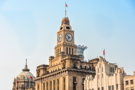 Shanghai, China - April 7, 2013  custom house rooftop the bund at the city of Shanghai in China on april 7th, 2013のeditorial素材