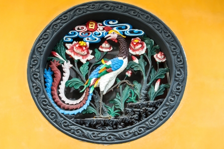 carving sculpture in the The Jade Buddha Temple shanghai chinaのeditorial素材