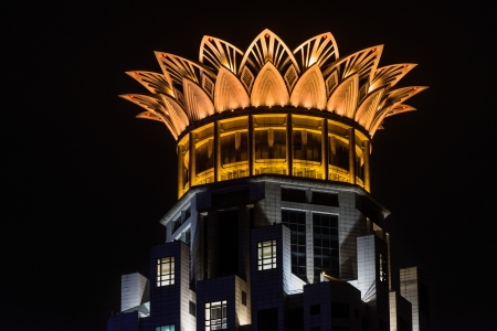 westin bund center rooftop crown lotus in the city of shanghai china popular republicのeditorial素材