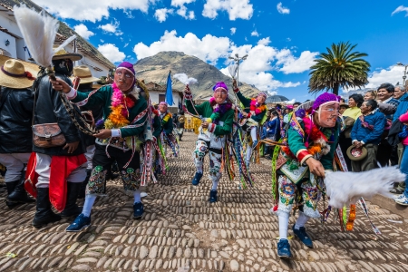Pisac, Peru - July 16, 2013: Virgen del Carmen parade in the peruvian Andes at Pisac Peru on july 16th, 2013のeditorial素材