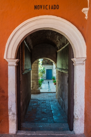 novitiate hall in Santa Catalina monastery at Arequipa Peruの写真素材