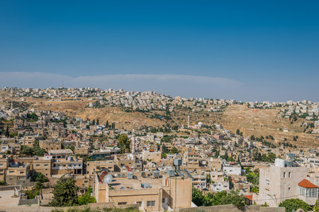 panorama of the city of Salt in Jordanの写真素材