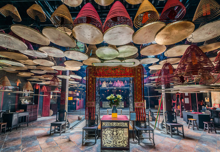 kowloon, Hong Kong, China- june 9, 2014: Tin Hau Temple Tsim Sha Tsui Kowloon in Hong Kongのeditorial素材