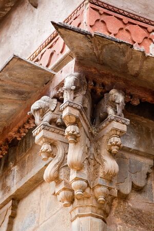 architecture detail of the giant step well of abhaneri in rajasthan state in indiaの写真素材