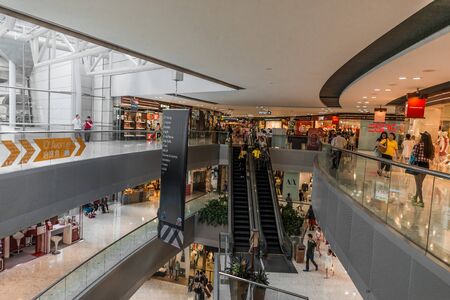 Tung Chung Wan, Hong Kong, China- June 11, 2014: people shopping at the CityGate Outlet shopping...