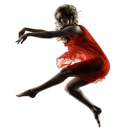 modern dancer dancing woman  isolated silhouetteの写真素材