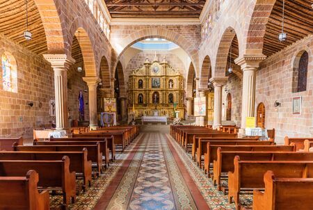 Barichara, Colombia - February 10, 2017 : Cathedral of Barichara Santander in Colombia South Americaのeditorial素材