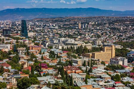 cityscape skyline of Tbilissi Georgia capital city eastern Europeの写真素材