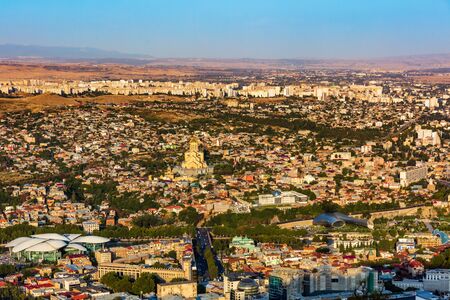 cityscape skyline of Tbilissi Georgia capital city eastern Europeの写真素材