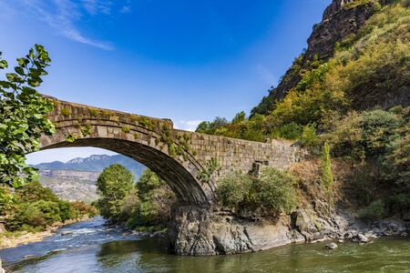 Sanahin Bridge landmark of Lorri Armenia eastern Europeの写真素材