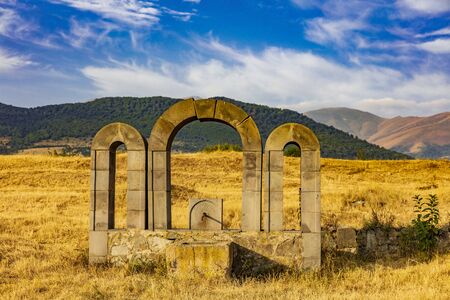 Lori Berd canyon panorama landscape Stepanavan landmark of Lorri Armenia eastern Europeの写真素材