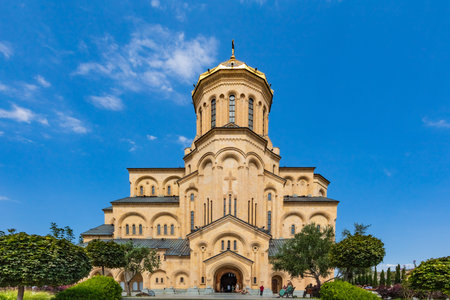 Holy Trinity Cathedral church Tbilisi Georgia Europe landmark