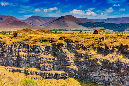 Lori Berd canyon panorama landscape Stepanavan Lorri Armenia landmarkの写真素材