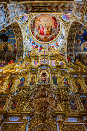 Pechersk Lavra Monastery of the Caves ceiling Kiev Ukraine Landmarkのeditorial素材