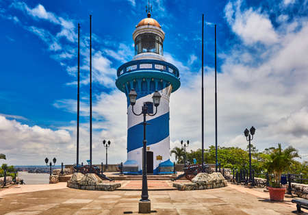 Lighthouse Santa Anna fort Las Penas Guayaquil Ecuador landmarkの写真素材