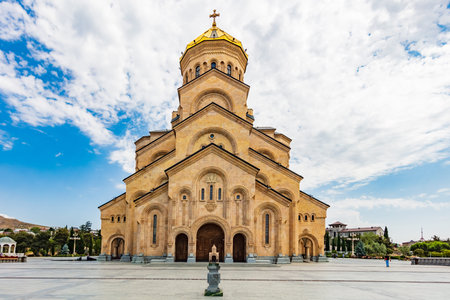 Holy Trinity Cathedral church Tbilisi Georgia Europe landmark