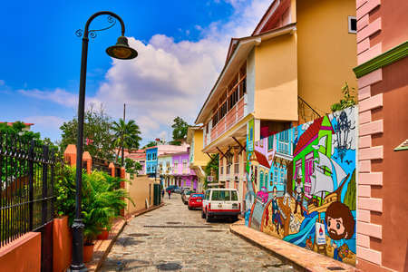 Las Penas Guayaquil Ecuador landmark santa Anna hill streetのeditorial素材