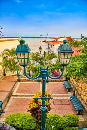 Las Penas Guayaquil Ecuador landmark santa Anna hill streetの写真素材