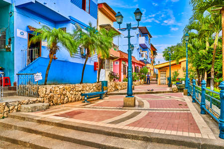 Las Penas Guayaquil Ecuador landmark santa Anna hill streetのeditorial素材