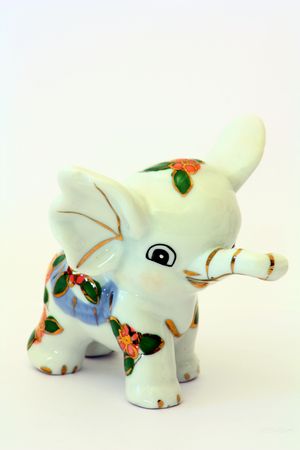 porcelain elephant figurineの写真素材
