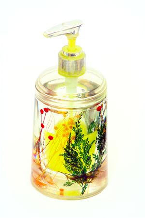 Decoration bottle of shampoo or soapの写真素材