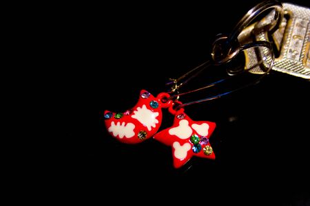 baubles decorations moon and starの写真素材