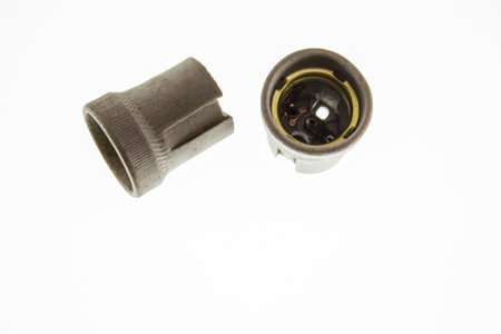 Lamp socket on a white background