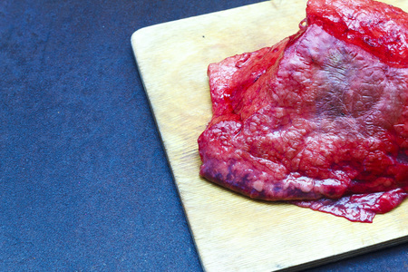 Raw meat on metal background, top view, borderの写真素材
