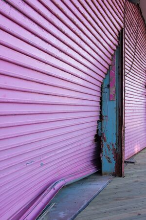 Pink Roll Up Doorの写真素材