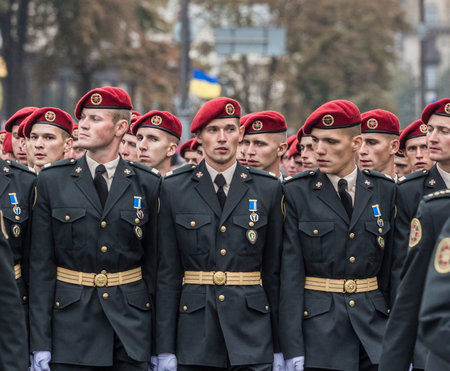 August 24, 2016. Kyiv, Ukraine Military parade for the Ukrainian Independence Day
