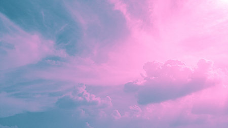 pastel sky beautiful background. romantic background. dreamy backgroundの写真素材