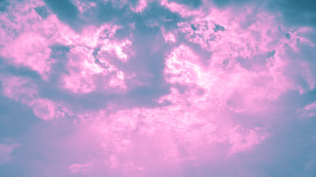 pastel sky beautiful background. romantic background. dreamy backgroundの写真素材