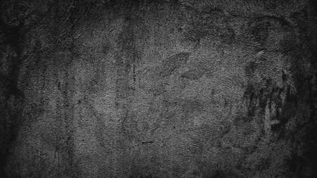 black texture background of wall cement concrete with empty spaceの写真素材