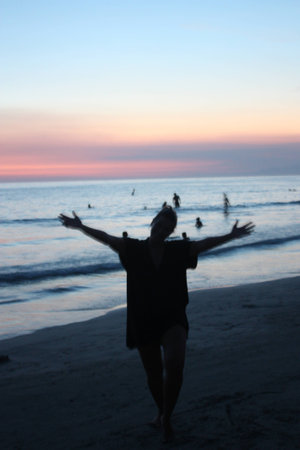 hug beachの写真素材