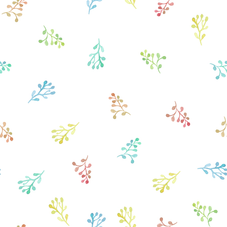 Seamless pattern with abstract, multicolored twigs. Painted with watercolors. Can be used for the design of perfume packaging, gift wrapping, cosmetics, for textiles, wedding cards, and notebooksの写真素材