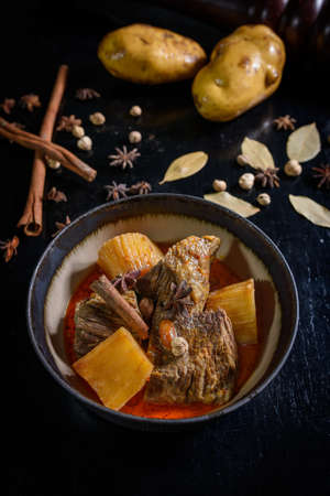 Beef massaman curry, thai cuisineの写真素材