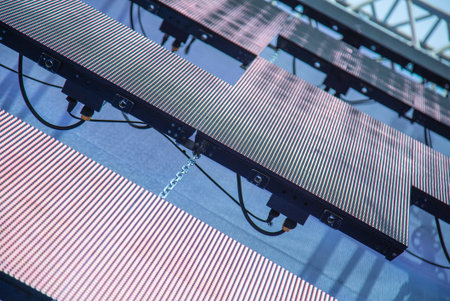 outdoor modular LED panels as a decoration on stage