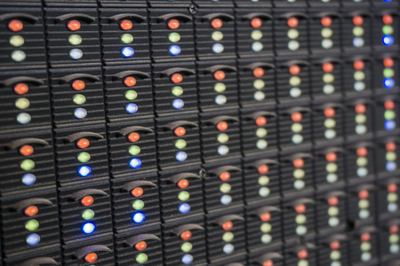 Led screen panel with three diodes closeup patternの写真素材