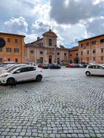 The church of Saint Francis a Ripa Grande in Romeのeditorial素材