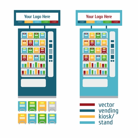 Vending Kiosk Terminal Stand Touch Screen Display, white backgroundの写真素材