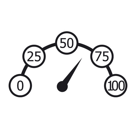 speedometer or dashboard black and white infographicsのイラスト素材