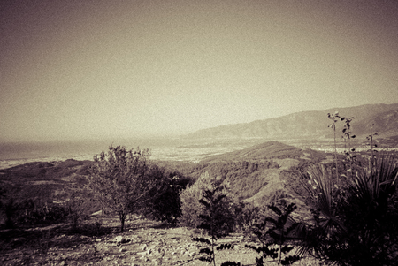 Mountains and ruins in Turkey. Landmarks in Demre, Myra and Kekova. Retro style.の写真素材