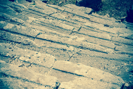 Mountains and ruins in Turkey. Landmarks in Demre, Myra and Kekova. Retro style.の写真素材
