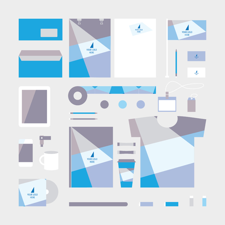 Vector corporate identity design. Sorporate identity set for company. Business stationery. Business corporate identity template. Branding elements. Sorporate identity icons. Corporate templateのイラスト素材