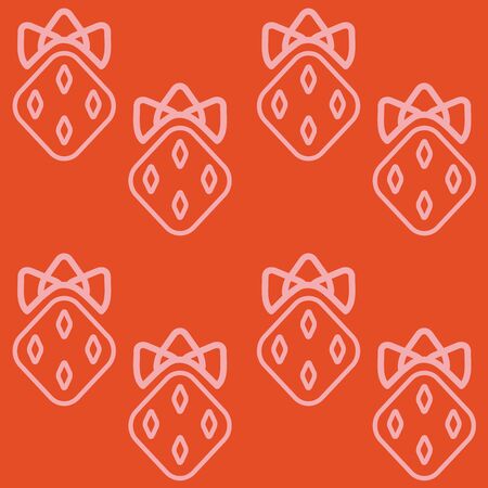 seamless pattern with strawberry. Modern stylish texture. Repeating geometric background with stars.のイラスト素材