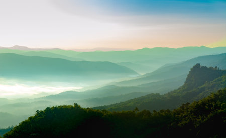 Mountain Wallpaper in Chiang Maiの写真素材