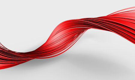 Abstract 3d rendering of twisted lines. Modern technology background design, illustration under a concept of a futuristic technology.の写真素材