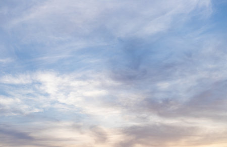 Cloudy sky in summerの写真素材