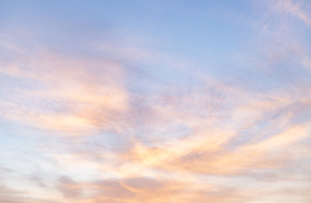 Cloudy sky in summerの写真素材